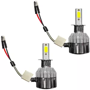 هدلایت نور بالا چراغ جلو خودرو تک حالته فورس مدل دوطرفه یخی کد CUB پایه H1 مناسب برای اطلس و سهند بسته ۲ عددی