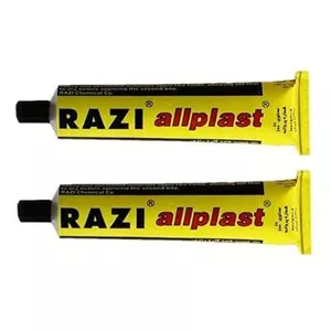 چسب همه کاره رازی مدل allplast 2022 حجم 100 میلی لیتر بسته 2 عددی