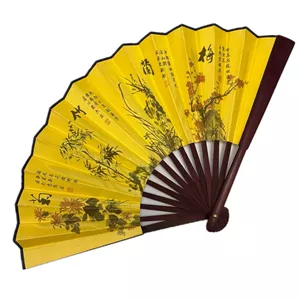 بادبزن طرح ژاپنی چوبی دو رو مدل A110