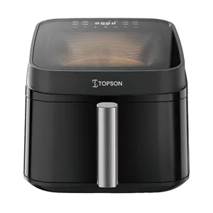 سرخ‌کن هواپز 6 لیتری تاپسون AF-T1065 با توان 1700 وات، دمای 80 تا 200 درجه، تایمر 60 دقیقه‌ای، بیش از 7 برنامه پخت و شست‌وشوی اقلام جانبی در ماشین ظرفشویی