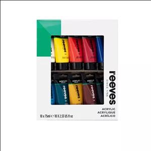 رنگ اکریلیک ریوز مدل تیوپی حجم 75 میلی لیتر بسته 10 عددی