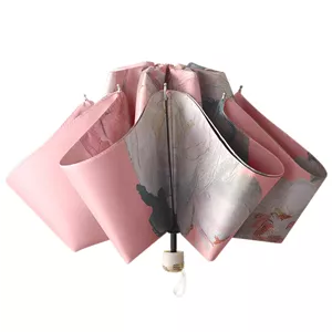 چتر گلد ایر مدل وارونه کیف دار کد Artistic Rose