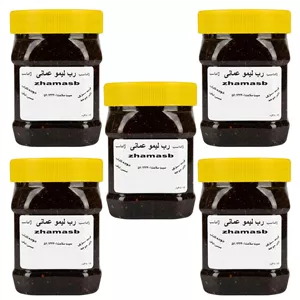 رب لیمو عمانی ژاماسب - 400 گرم بسته 5 عددی