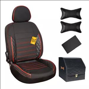 روکش صندلی خودرو سوشیانت مدل سورنا مناسب برای رنو ال 90 به همراه پشت گردنی و باکس صندوق و دورفرمان