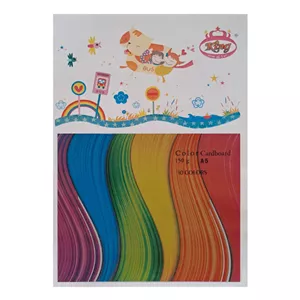  مقوا رنگی کینگ کد 100سایز 14.8×21 سانتی متر بسته 20 عددی