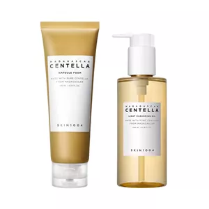 روغن پاک کننده اسکین 1004 مدل Centella مناسب انواع پوست حجم 200 میلی لیتر به همراه فوم پاک کننده اسکین 1004 مدل Centella مناسب انواع پوست حجم 125 میلی لیتر