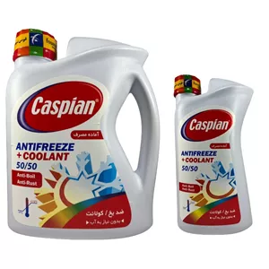 ضدیخ خودرو کاسپین مدل AM 2L50/50 AM 1L 50/50  وزن 3000 گرم مجموعه 2 عددی