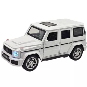 ماکت ماشین ناب سل مدل بنز جی کلاس فلزی چراغدار موزیکال کد BENZ G- CLASS NAAB002 به همراه استند