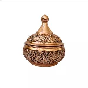 قندان مسی مدل قلم زنی کد ZH418.1 