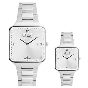 ست ساعت مچی عقربه‌ای کوارتز زنانه و مردانه کرست مدل 9053.1