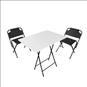 میز و صندلی سفری میزیمو مدل برزنتی پشتدار کد 10373 مجموعه 3 عددی