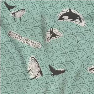 کاغذ کادو مریخ مدل Sea پارچه ای