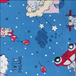 پارچه ملحفه عرض 1.5 متر مدل فیل رنگ آبی