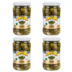 خیارشور سرکه‌ ای صالحی - 650 گرم مجموعه 4 عددی
