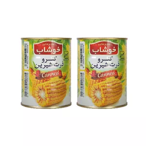کنسرو ذرت خوشاب 350 گرم بسته دو عددی