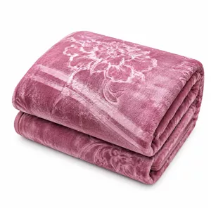 پتو 2 نفره نساجی لاله مهرگان مدل الوان طرح گل سایز 230x210 سانتی‌متر