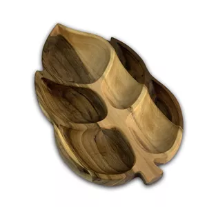 اردو خوری چوب گردو مدل 002 طرح برگ 