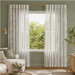 پرده تیکو دکو مدل مینیمال ست کامل طرح حریر ابریشم محو سایز 250 × 230 سانتی‌متر مجموعه 9 عددی
