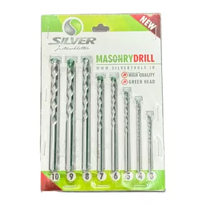 مته الماسه سیلور مدل بتن سر سبز مجموعه 8 عددی