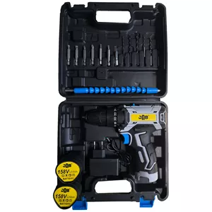 دریل پیچ گوشتی شارژی 10 میلیمتری 158 ولت جاب مدل JB-158 POWER JAB New مجموعه 25 عددی