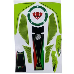برچسب باک و بدنه موتور سیکلت وارون مدل ژله ای کد W-67-ITALY-GREN مناسب برای بنلی 180