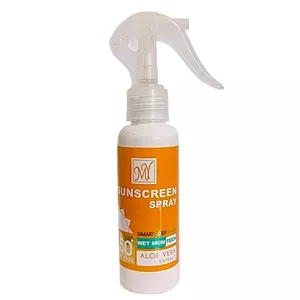 اسپری ضد آفتاب بی‌رنگ صورت و گردن و دست مای SPF 50 مدل آلوئه ورا ‌محافظ UVA ،UVB مناسب برای انواع پوست حجم 100 میلی‌لیتر