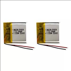 باتری لیتیومی کد 502020 ظرفیت 150 میلی آمپر ساعت بسته 2 عددی