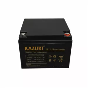 باتری UPS با ولتاژ 12 ولت و شدت جریان 28 آمپرساعت کازوکی مدل HP12-28GEL