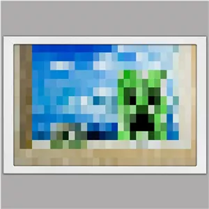 تابلو بکلیت طرح گیمینگ ماینکرفت Minecraft مدل W-po2036 فریم سفید