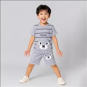 ست تی شرت و شلوارک بچگانه مدل پاندا کد ۹۷۱