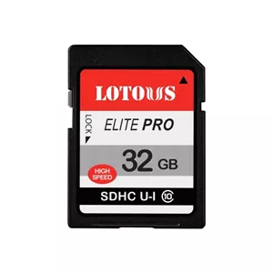 کارت حافظه SDXC لوتوس مدل ELITE PRO کلاس 10 استاندارد UHS-I U1 سرعت 90mbps ظرفیت 32 گیگابایت