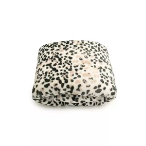 پتو مسافرتی 2 نفره مدل پلنگی ژله ای سایز 220x200 سانتی‌متر