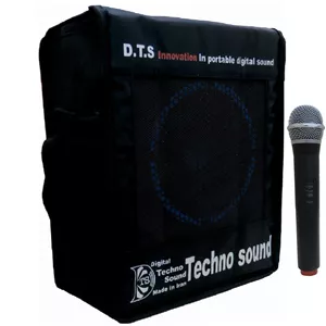 مجموع اکو همراه شارژی 6 اینچ تکنوسوند مدلPTR4W به همراه میکروفن بی سیم