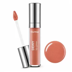 لیپ گلاس براق فلورمار مدل Dewy Glaze شماره 04 رنگ هلویی بژ 