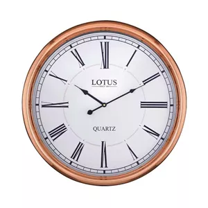 ساعت دیواری عقربه‌ای با نشانگر رومی لوتوس مدل M-1901-WELLINGTON-ROSEGOLD
