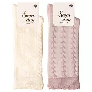 جوراب ساق بلند بچگانه سون دی کد SDY2-2 مجموعه 2 عددی