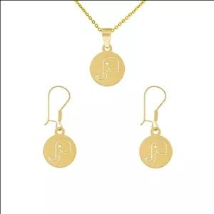 نیم ست طلا 18 عیار زنانه رضا گلد مدل فیل