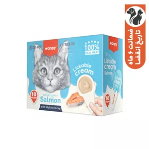 بستنی گربه ونپی مدل قاشقی طعم ماهی سالمون وزن 16 گرم بسته 10 عددی