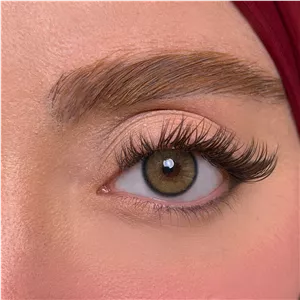 لنز چشم یونیک فصلی مدل LINARIA رنگ سبز عسلی دوردار