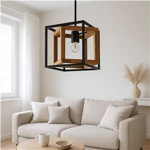 لوستر 1 شعله شاهان تک مدل wood10