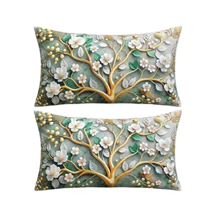 رو بالشی مدل شکوفه کد Pillow-18 سایز 45×65 سانتی متر بسته 2 عددی 