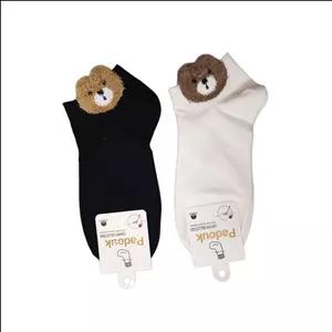 جوراب ساق کوتاه زنانه پادوک مدل عروسکی 030 بسته 2 عددی