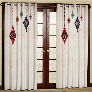 پرده مدل آویز فانوس هازان پانچی کد 1065 سایز 140x200 سانتی متر