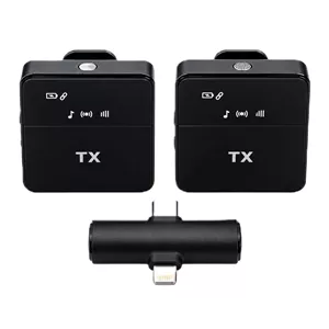 میکروفون یقه‌ای بی‌سیم مدل SX31 طرح مربع با درگاه اتصال Type-C