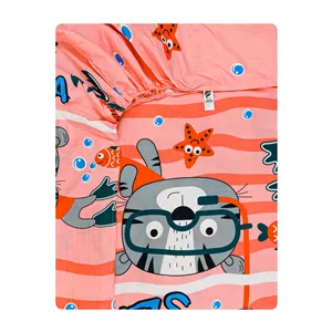 ملحفه میکرو کودک آدنو مدل Lovely cat کد MC16 سایز 70x135 سانتی متر