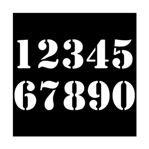  شابلون باتیس آرت طرح اعداد کد 814