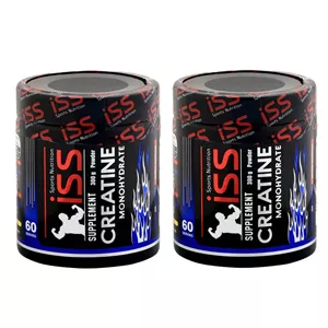 کراتین مونوهیدرات آی اس اس - 300 گرم بسته 2 عددی برای افزایش قدرت و استقامت، بهبود عملکرد ورزشی، جذب سریع، مناسب مصرف قبل تمرین و افزایش توده عضلانی