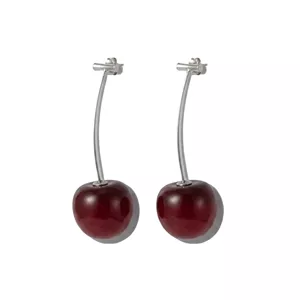 گوشواره زنانه طرح آلبالو کد rz0040