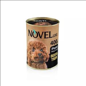 کنسرو غذای سگ نوول لوکس مدل پته طعم گوشت گاو و سیرابی وزن 400 گرم