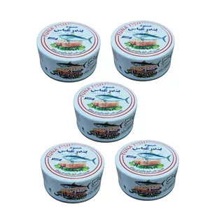 کنسرو ماهی گیدر و هوور خشنود بندرعباس در روغن گیاهی - 180 گرم بسته 5 عددی